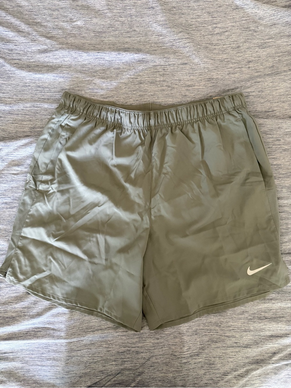 Nike Men’s Grey Athletic 7” Running Shorts with Swoosh